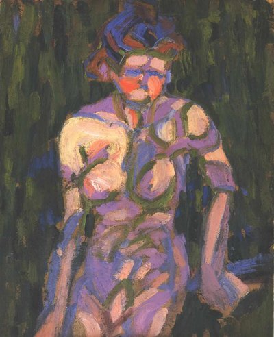 Naked Girl with Branch Shadows by Ernst Ludwig Kirchner